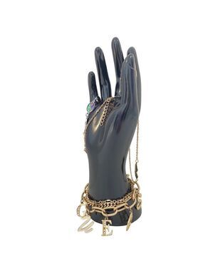 Gold & Multicolor Bracelet Bundle With Charms & Chains Includes Sarah Heart Desi